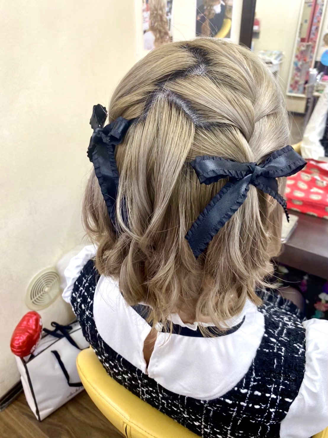 とっても可愛い 清楚系ショートツインハーフアップ 新宿歌舞伎町の美容室 Hair Set Up S ヘアセット メイク 着付け