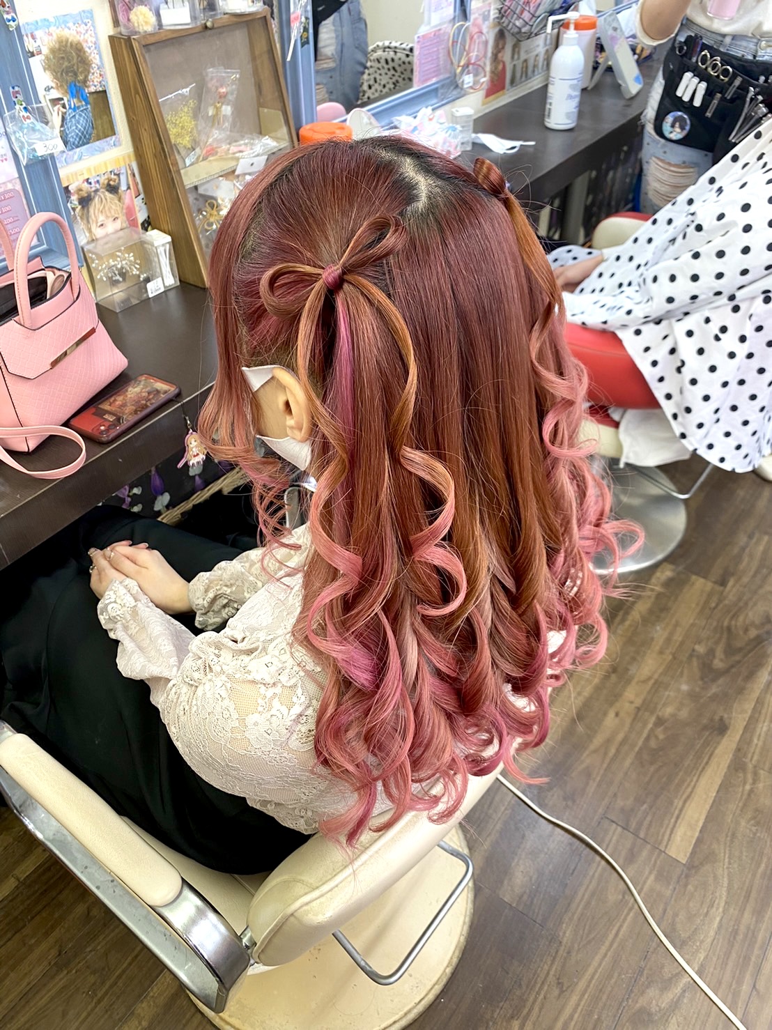 　　ビーズエクステ 量産型 ヘアメ ヘアピン パール