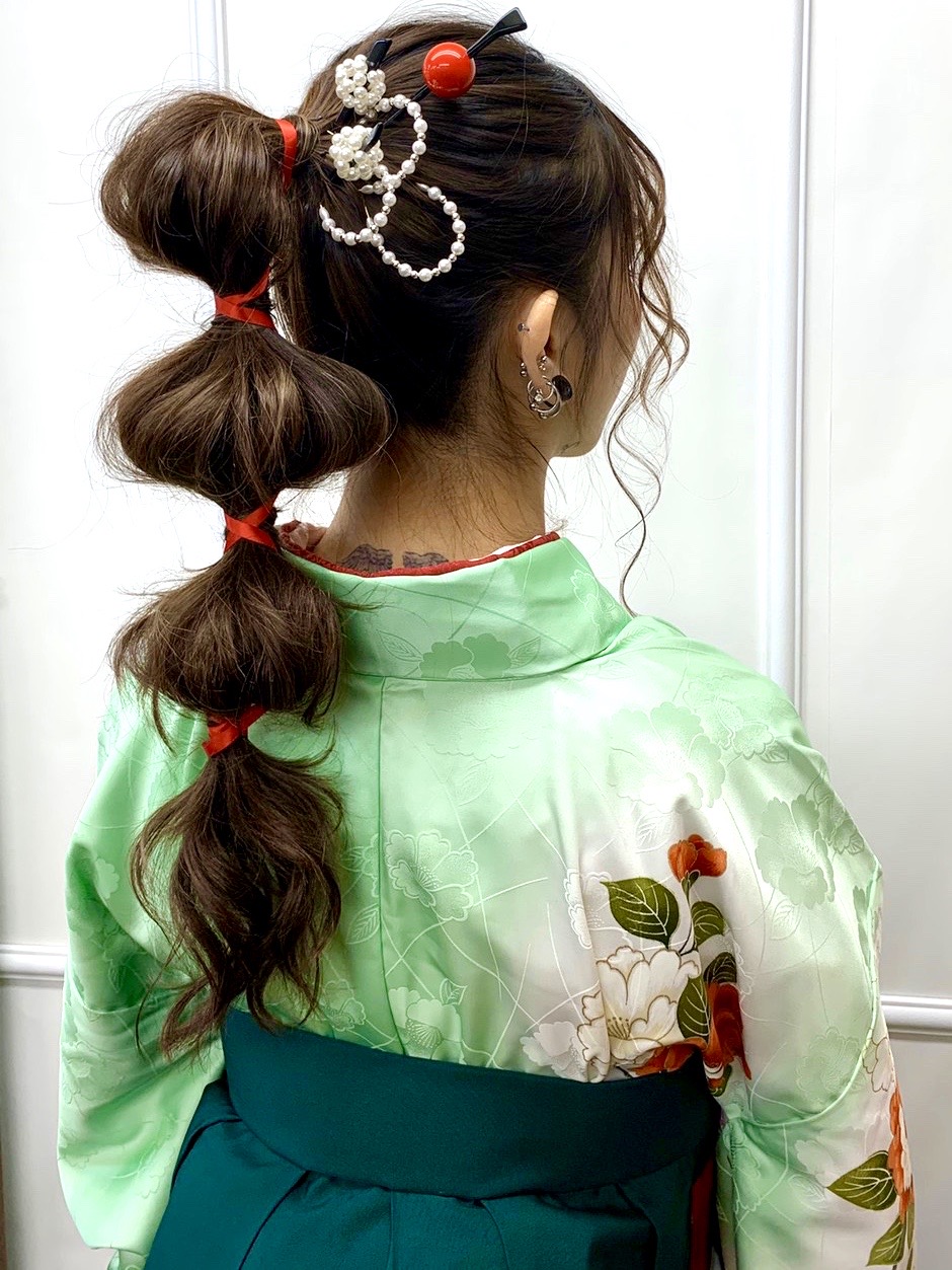 卒業式 袴着付け ヘアセット 新宿歌舞伎町の美容室 Hair Set Up S ヘアセット メイク 着付け