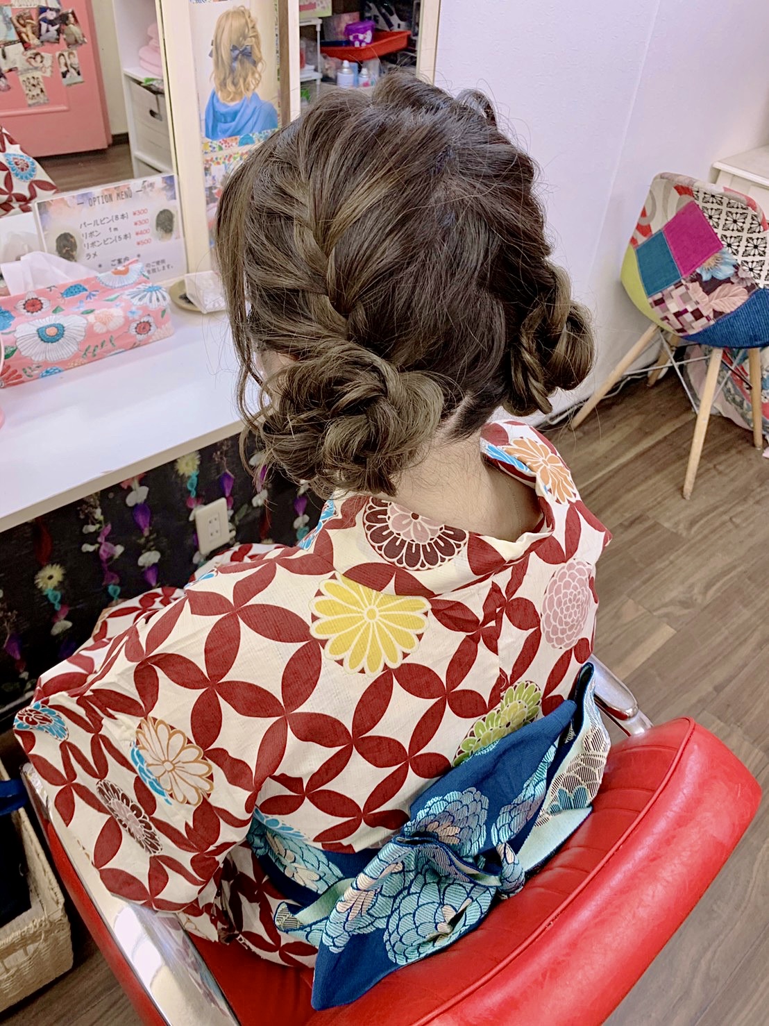 今年最初の浴衣着付け ヘアセットのお客様 新宿歌舞伎町の美容室 Hair Set Up S ヘアセット メイク 着付け