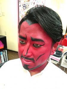 迫力満点 ハロウィーンメイク カッコイイ赤鬼 新宿歌舞伎町の美容室 Hair Set Up S ヘアセット メイク 着付け 迫力満点 ハロウィーンメイク カッコイイ赤鬼 新宿歌舞伎町の美容室 Hair Set Up S ヘアセット メイク 着付け