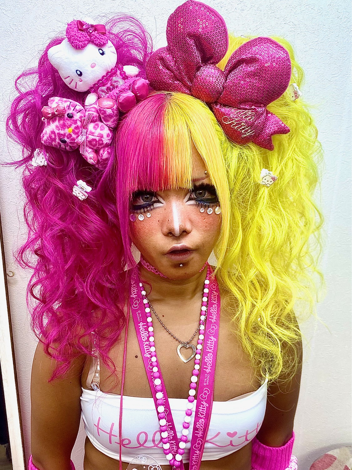 文化祭 体育大会 盛り髪 リボン 合えれ ピンク 