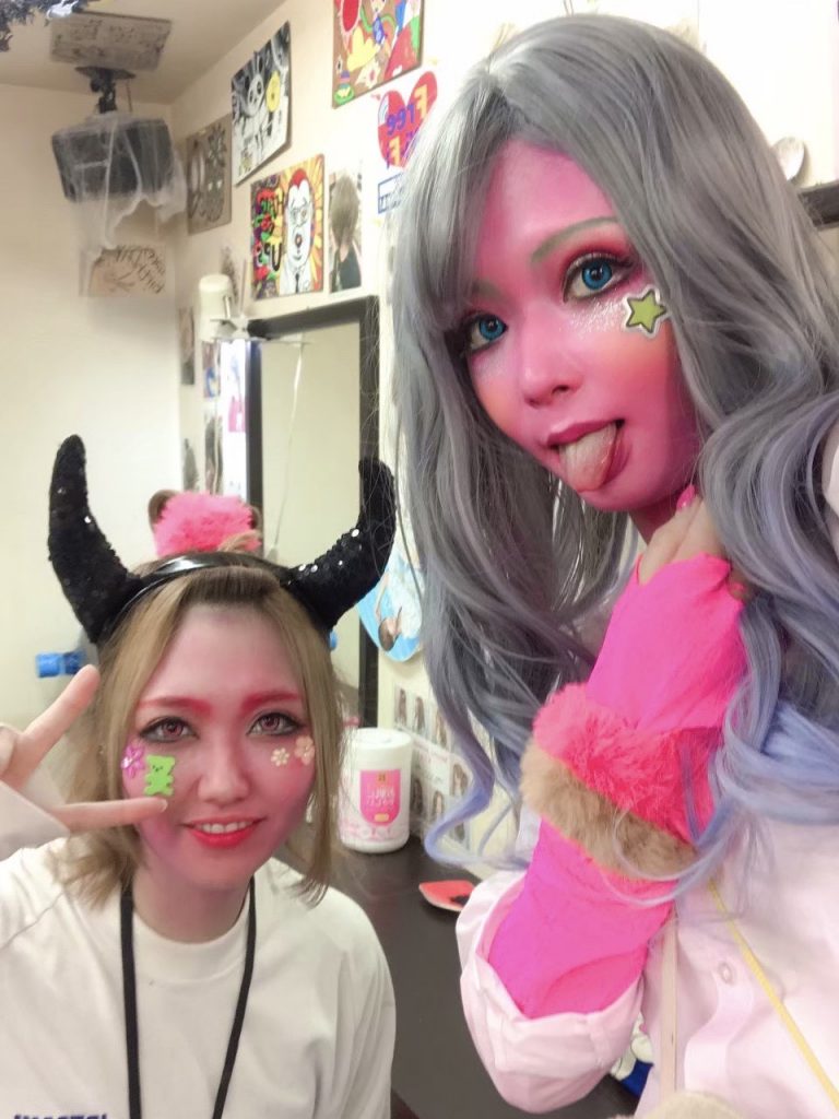 可愛く( *´艸`)ハロウィンメイク+ヘアセット~♪