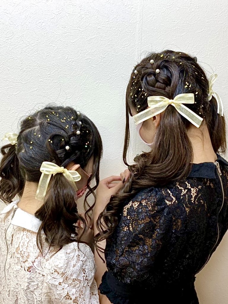 人気メニュー♪『仲良しふたごヘアセット(*´▽`*)』