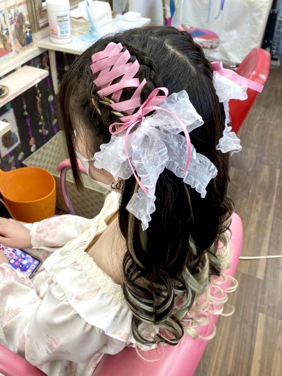 推し活にはレースアップヘアが可愛い(*´▽｀*)