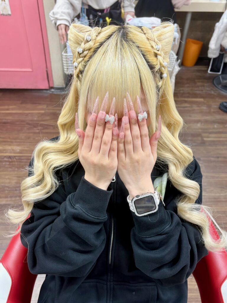 『可愛すぎるネコ耳ハーフ三つ編み♪』巻きはヨシンモリ(^-^)