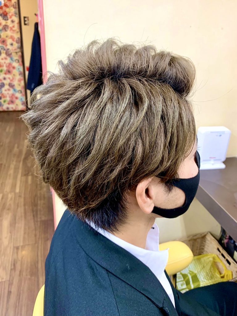 メンズセット!清潔感あるゆる巻き七三分け~(^-^)