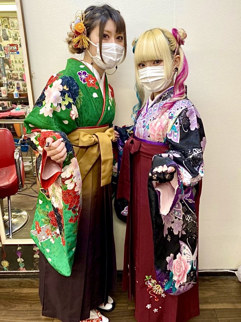 2022卒業式☆新宿『袴着付け+ヘアセット』早くも卒業式シーズン最終週~(*´Д`)