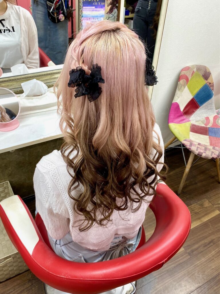 シンプル最高♪『両サイド編み込みクォーターハーフハーフ』