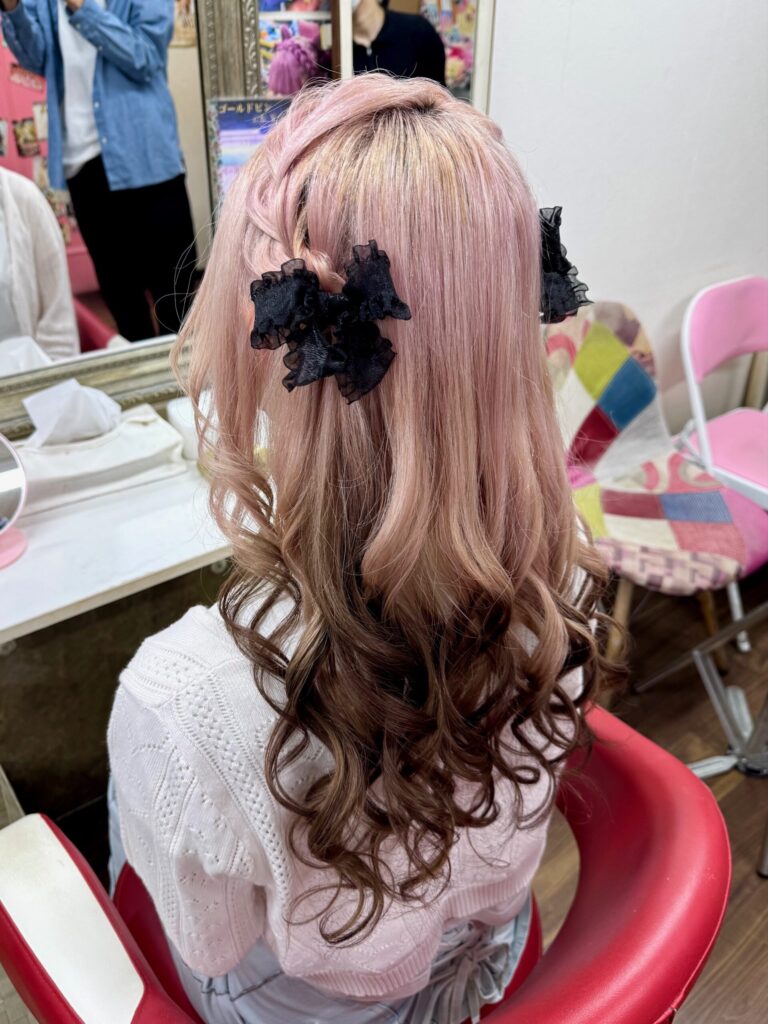 シンプル最高♪『両サイド編み込みクォーターハーフハーフ』