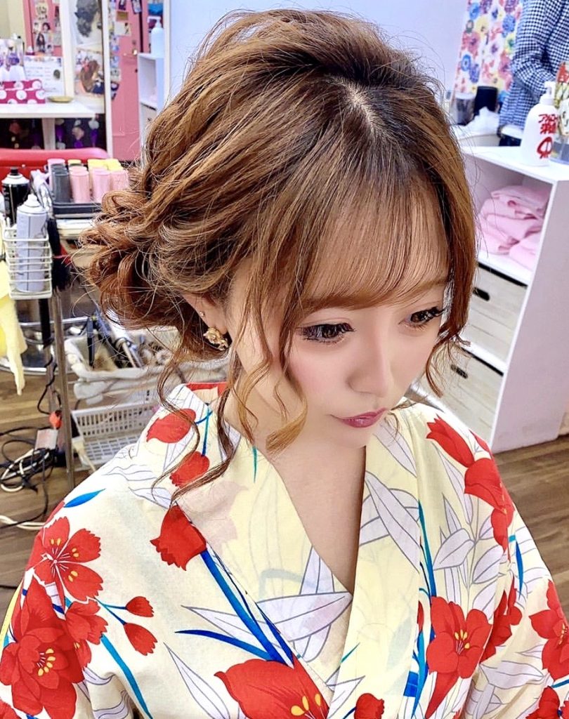 9月もまだまだ暑い!浴衣着付け+ヘアセット(*^-^*)